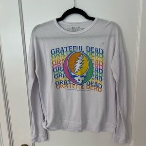 Grateful Dead White Long Sleeve Shirt